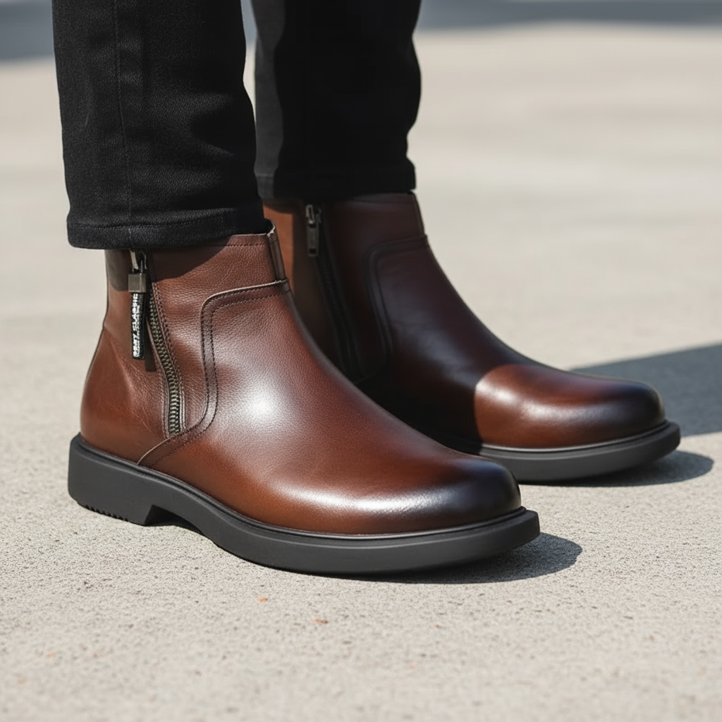 Boots Side Zip Ankle Style for Men
