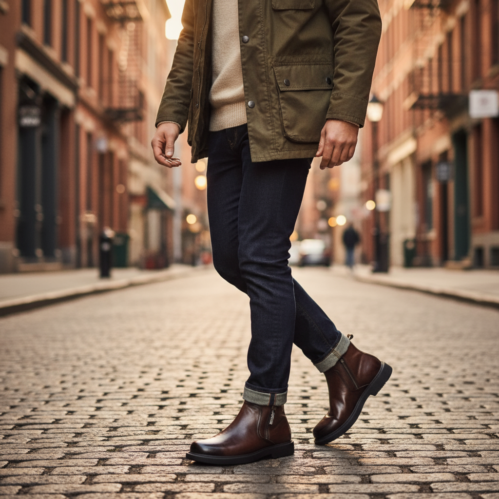 Boots Side Zip Ankle Style for Men