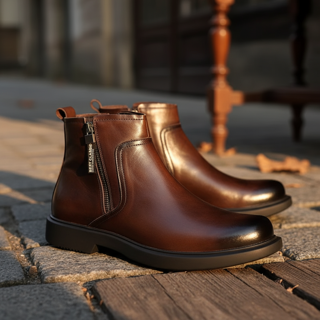 Boots Side Zip Ankle Style for Men