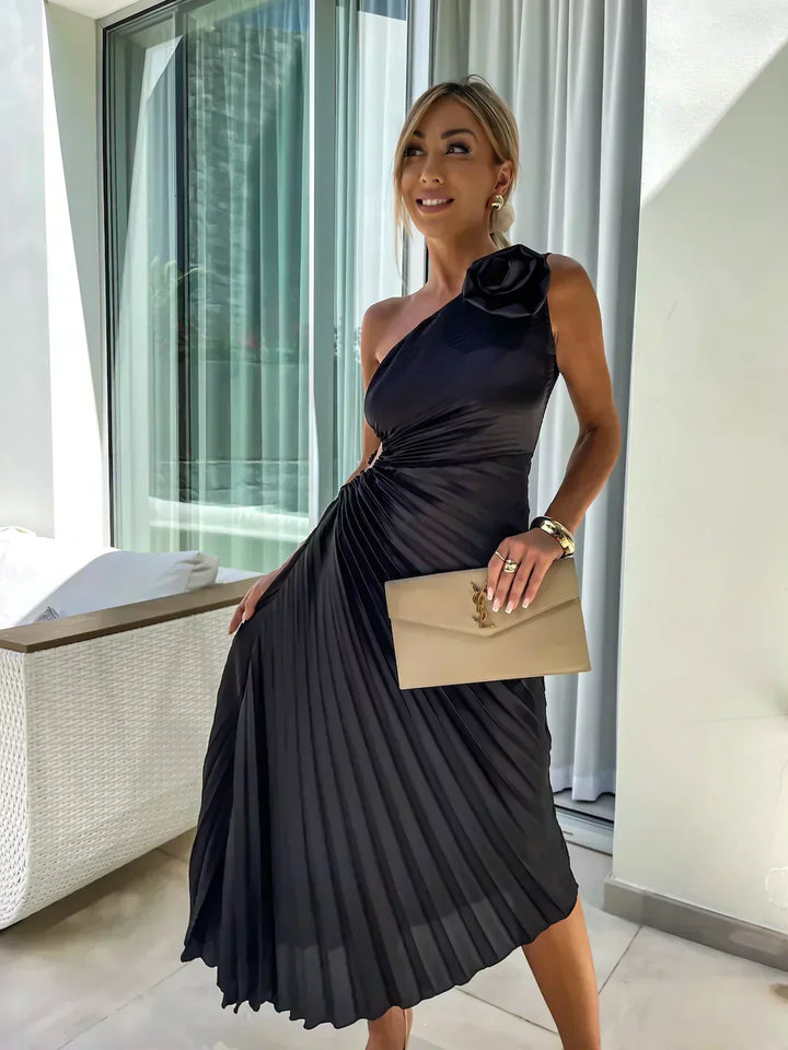 Women's Garden Floral Wedding Guest Midi Dress