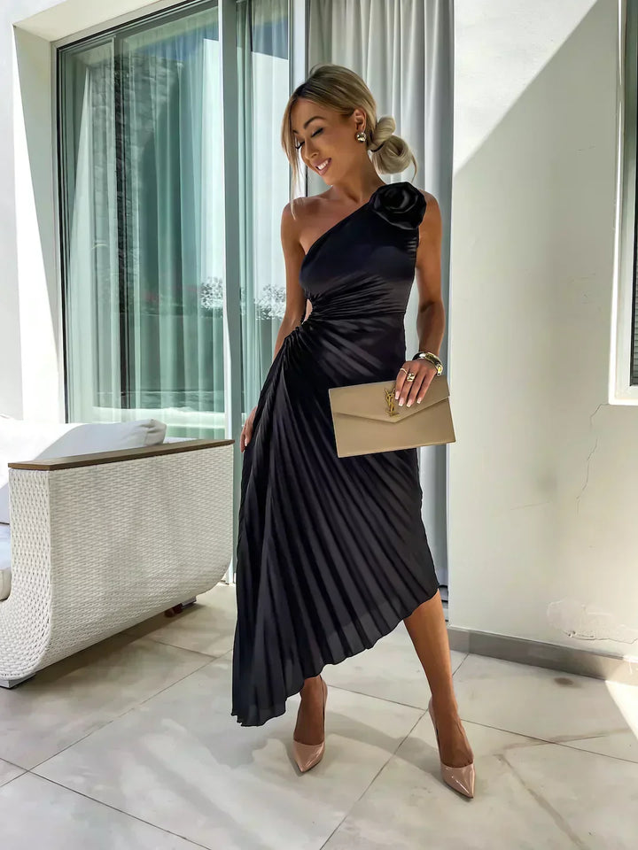 Women's Garden Floral Wedding Guest Midi Dress