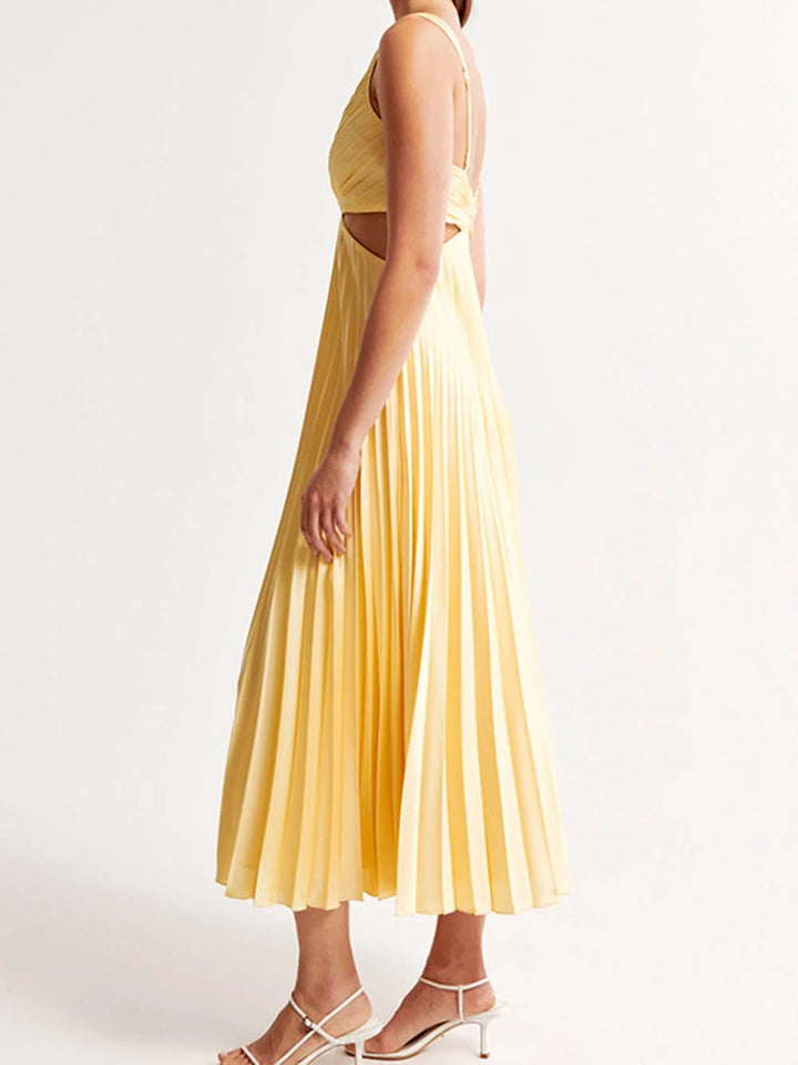 Elegant pleated blind evening dress for women | Midi 3