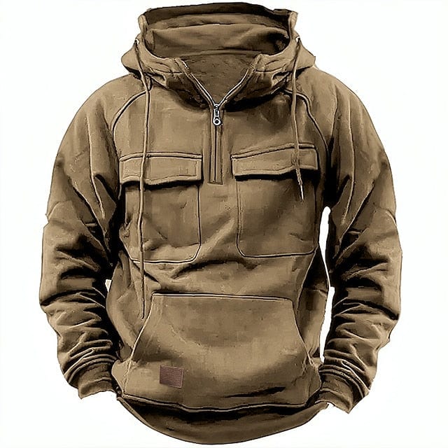 Classic Hooded Sweater with Clean Casual Design for Men