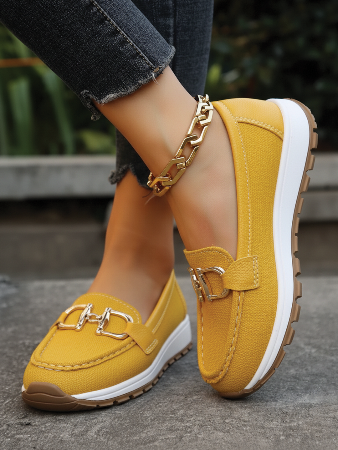 Flat Buckle Loafers for Women