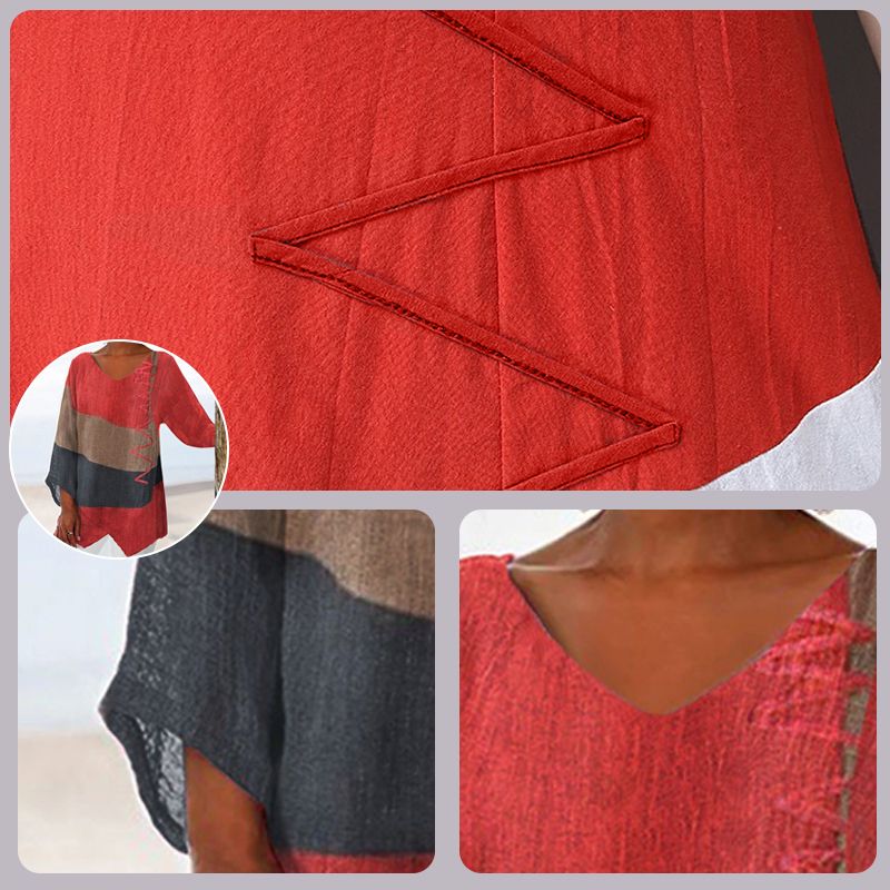 Women's Artistic V-Neck Long Shirt