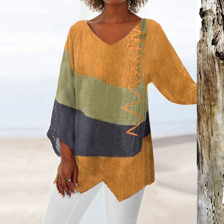 Women's Artistic V-Neck Long Shirt