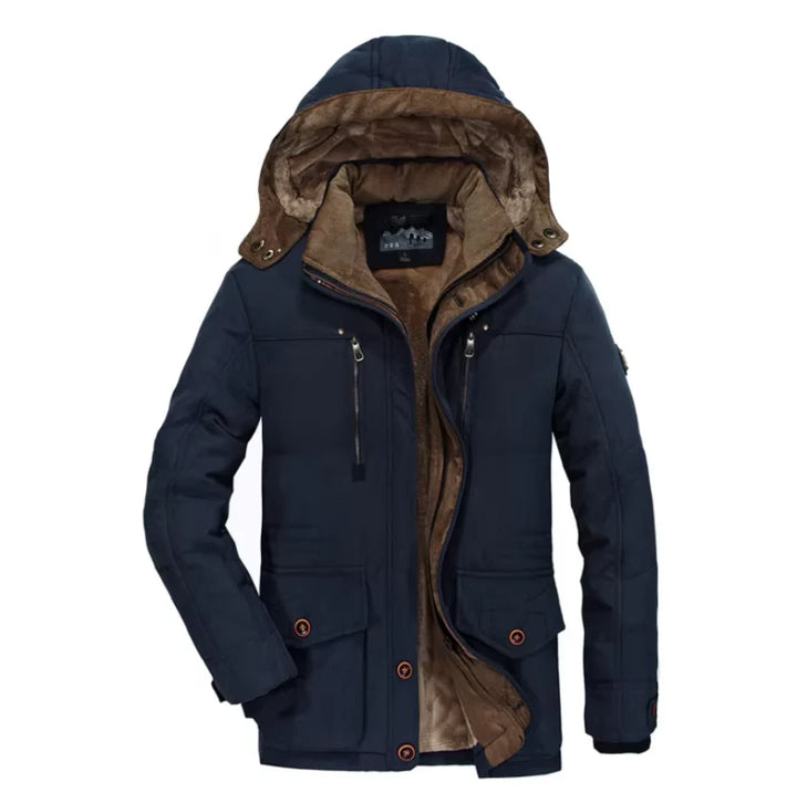 Hooded Winter Jacket with Timeless Design for Men