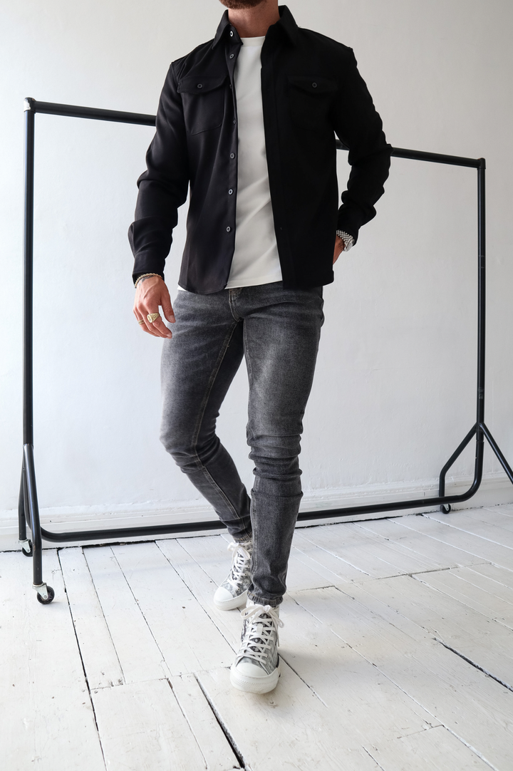 Ethan | Men's Overshirt Jacket Button Up Long Sleeve