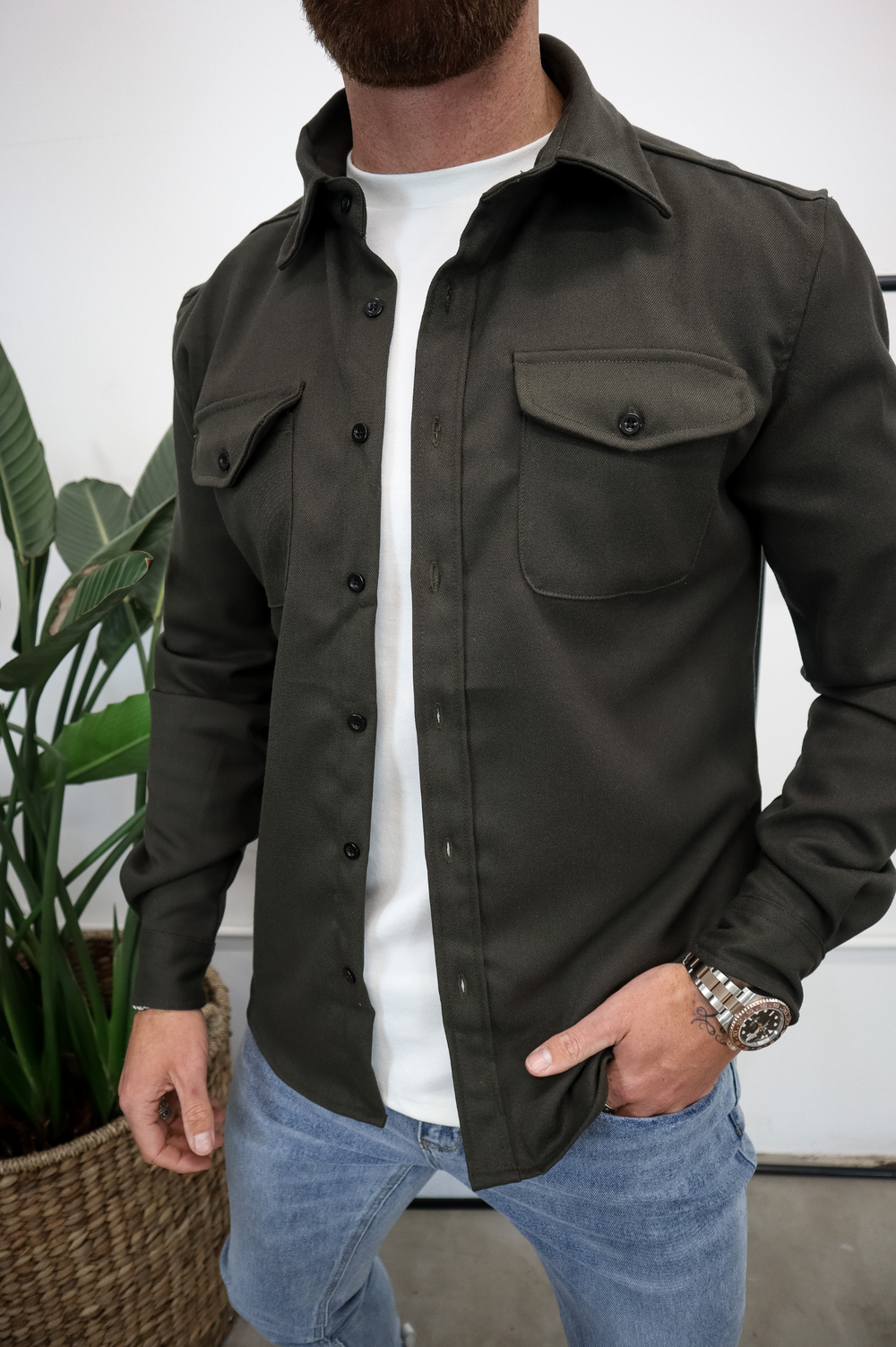Ethan | Men's Overshirt Jacket Button Up Long Sleeve