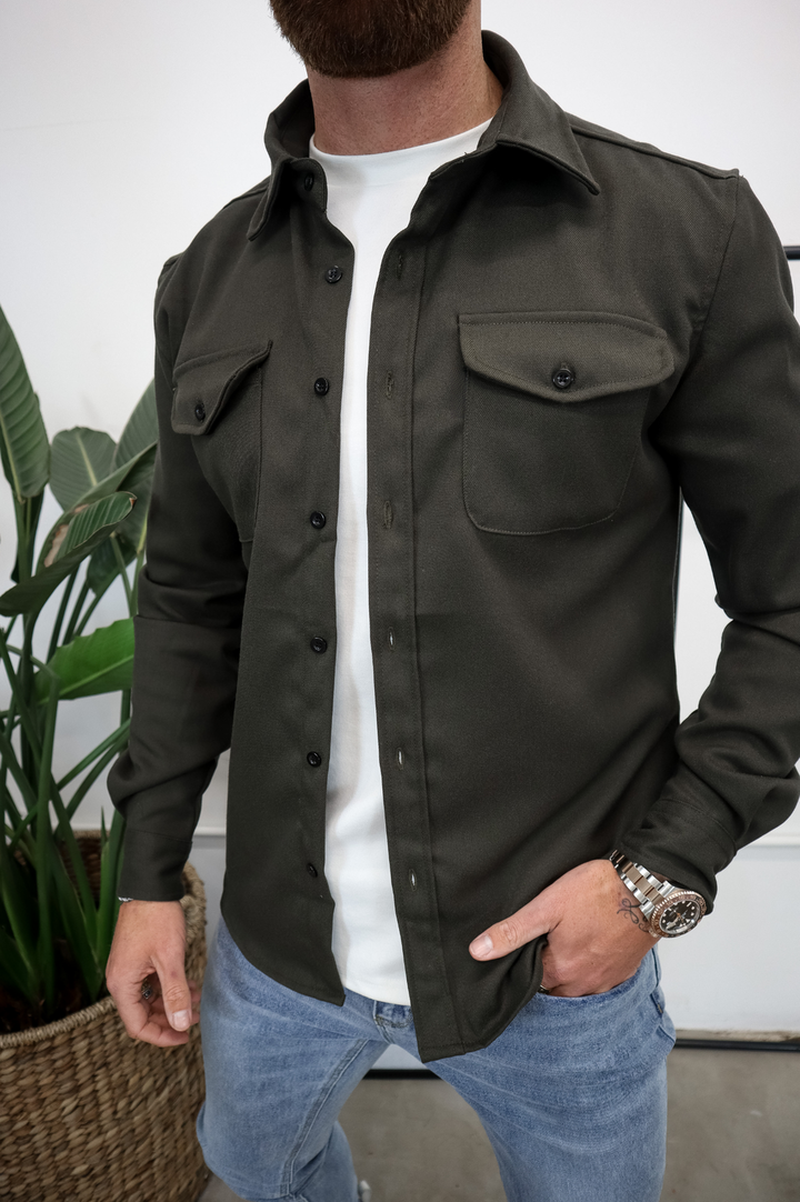 Ethan | Men's Overshirt Jacket Button Up Long Sleeve