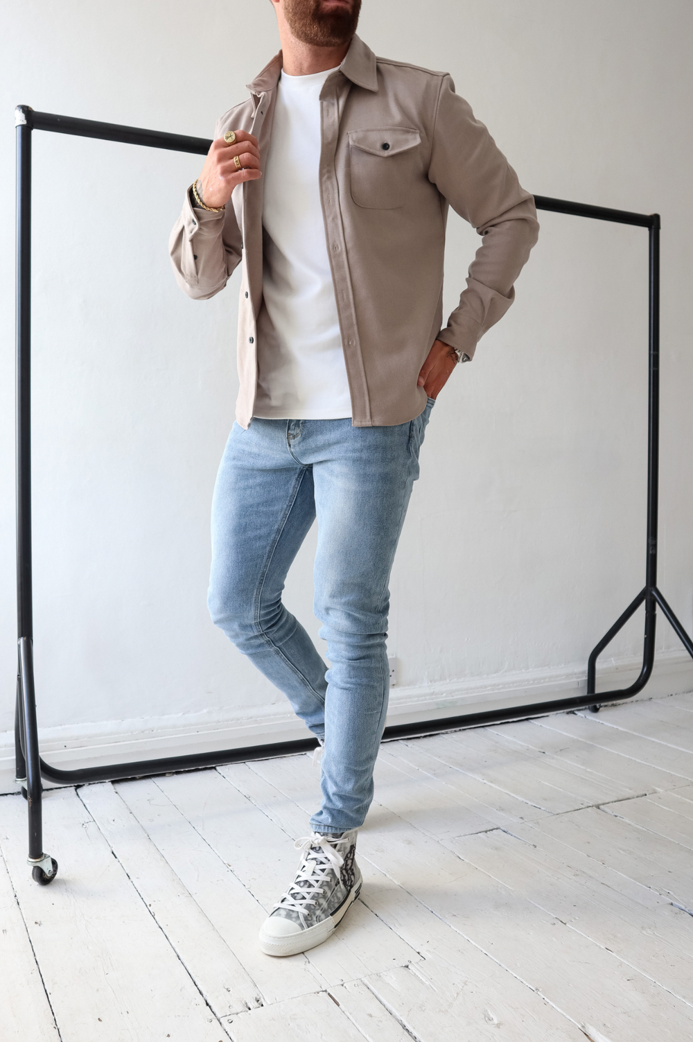 Ethan | Men's Overshirt Jacket Button Up Long Sleeve