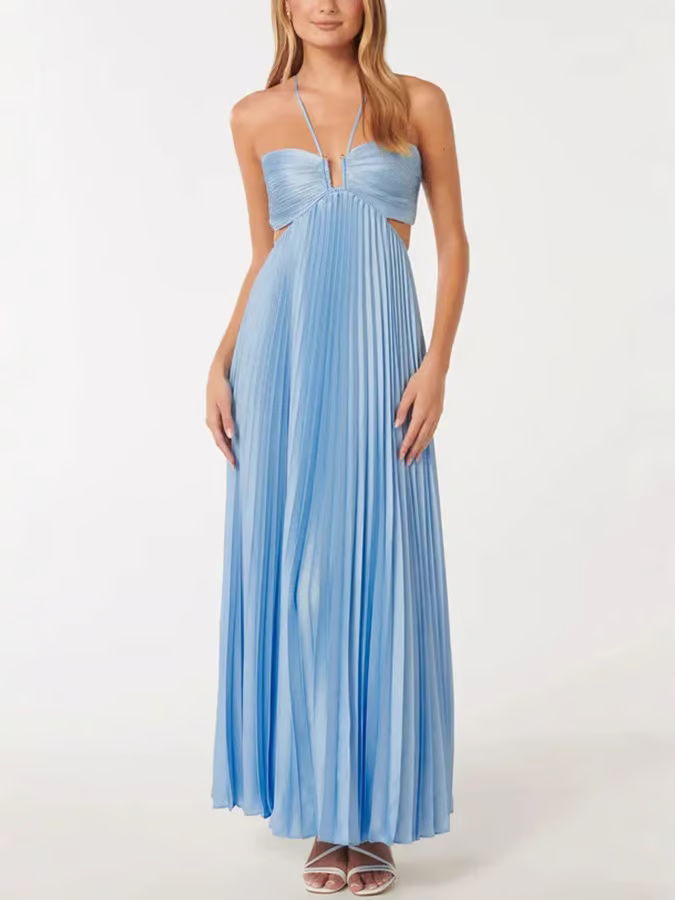 Women's Halter Wedding Maxi Dress