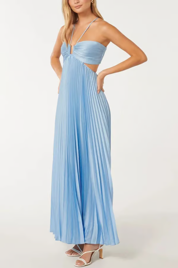 Women's Halter Wedding Maxi Dress