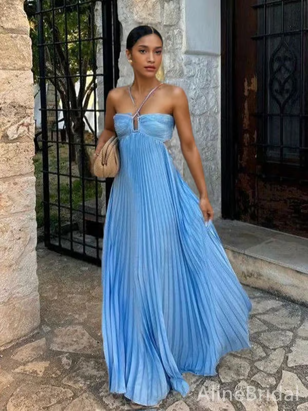 Women's Halter Wedding Maxi Dress