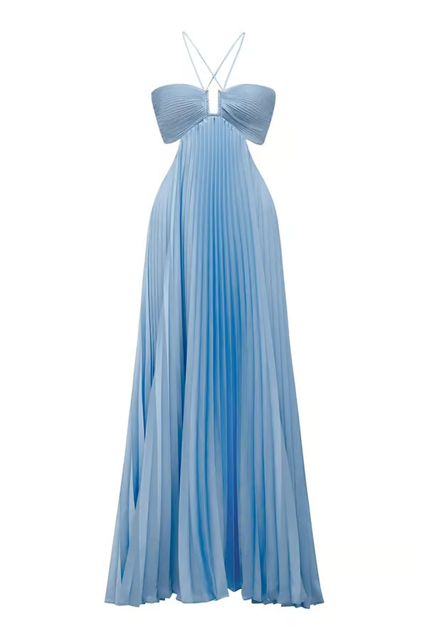 Women's Halter Wedding Maxi Dress