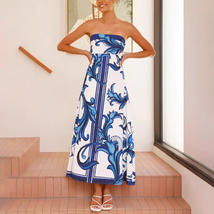 Women's Printed Wedding Maxi Dress