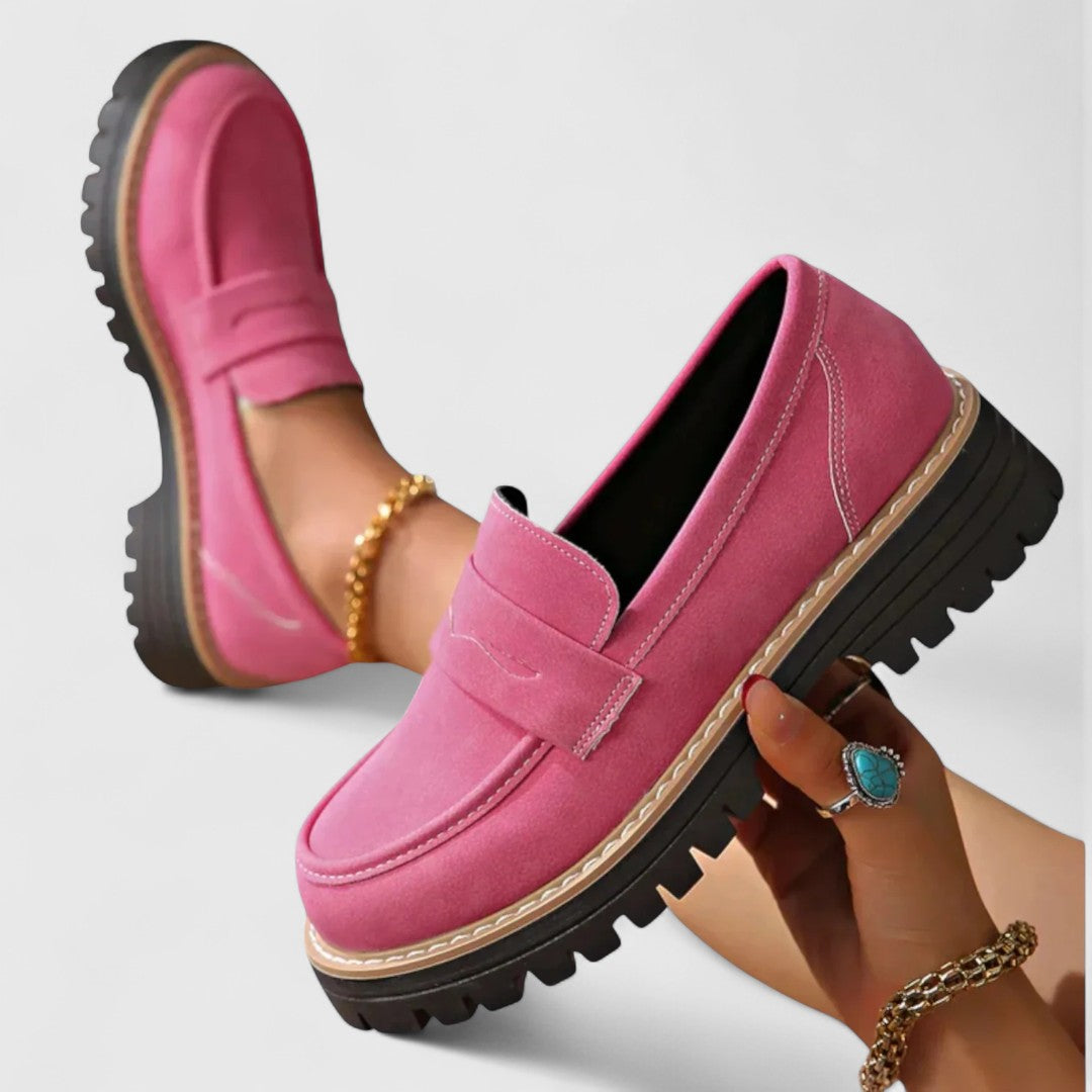 Millie | Women's Platform Loafers Slip On Casual Shoes
