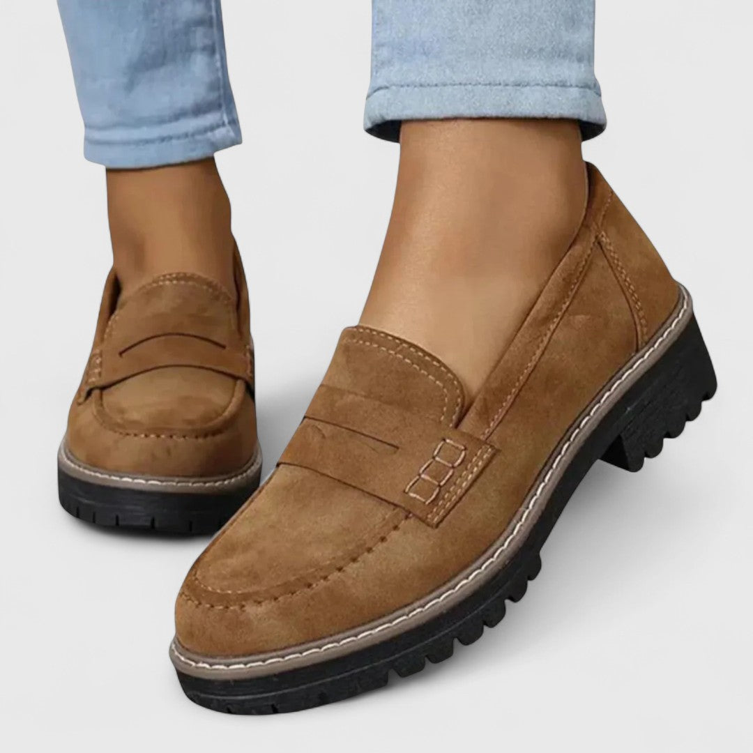 Millie | Women's Platform Loafers Slip On Casual Shoes