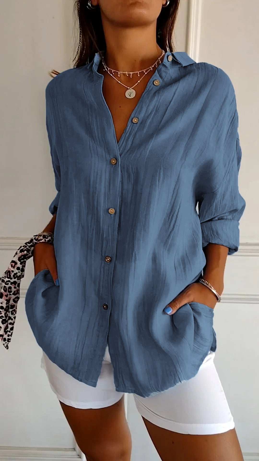 Women's Oversized Button Down Shirt