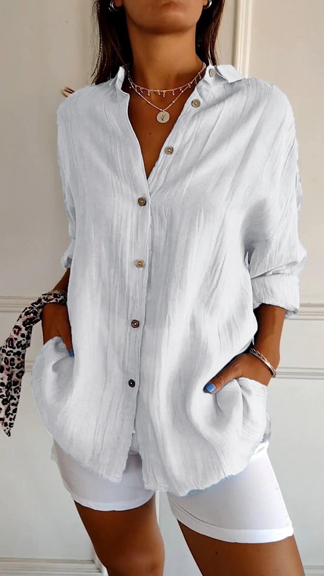 Women's Oversized Button Down Shirt