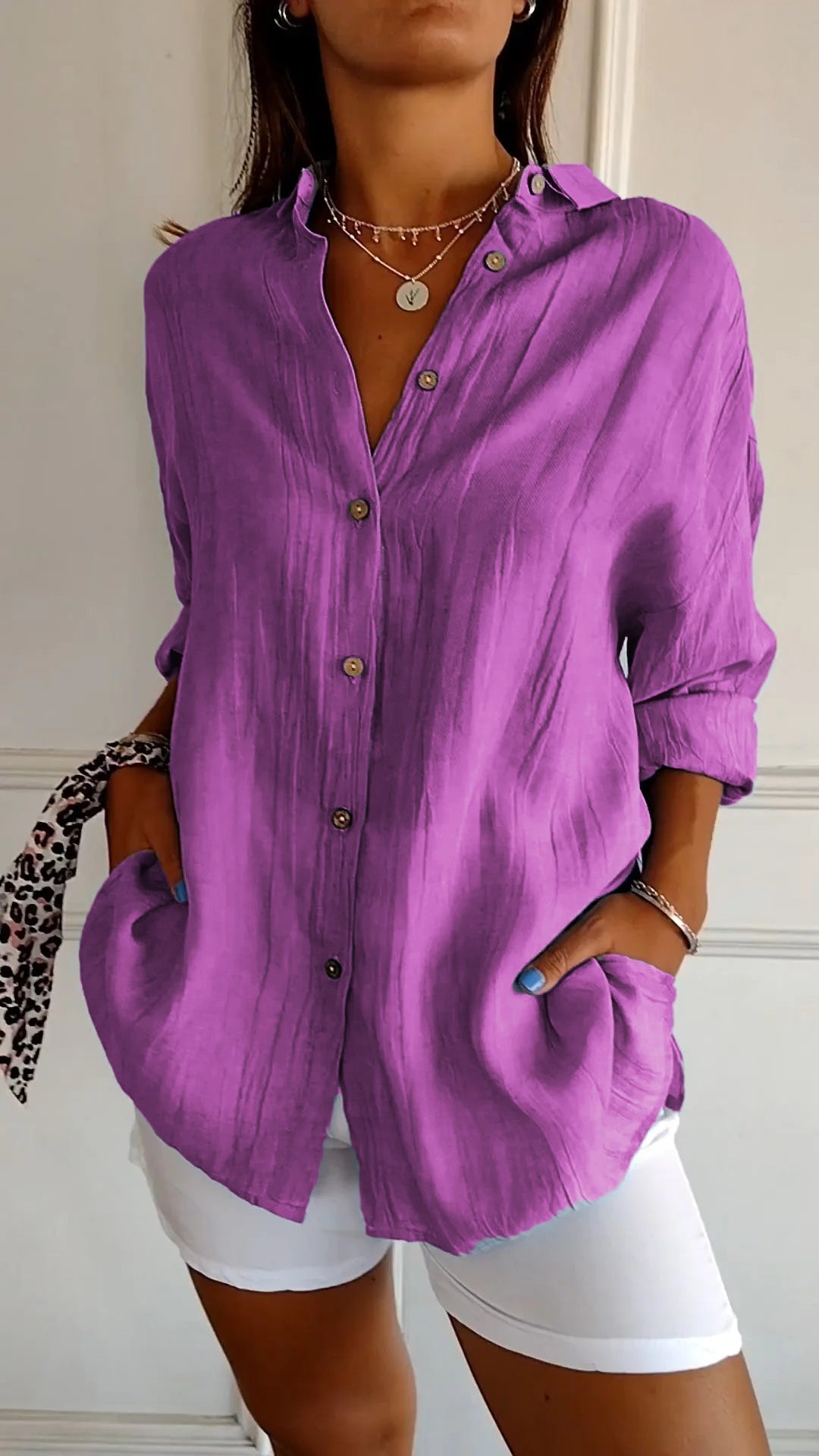 Women's Oversized Button Down Shirt