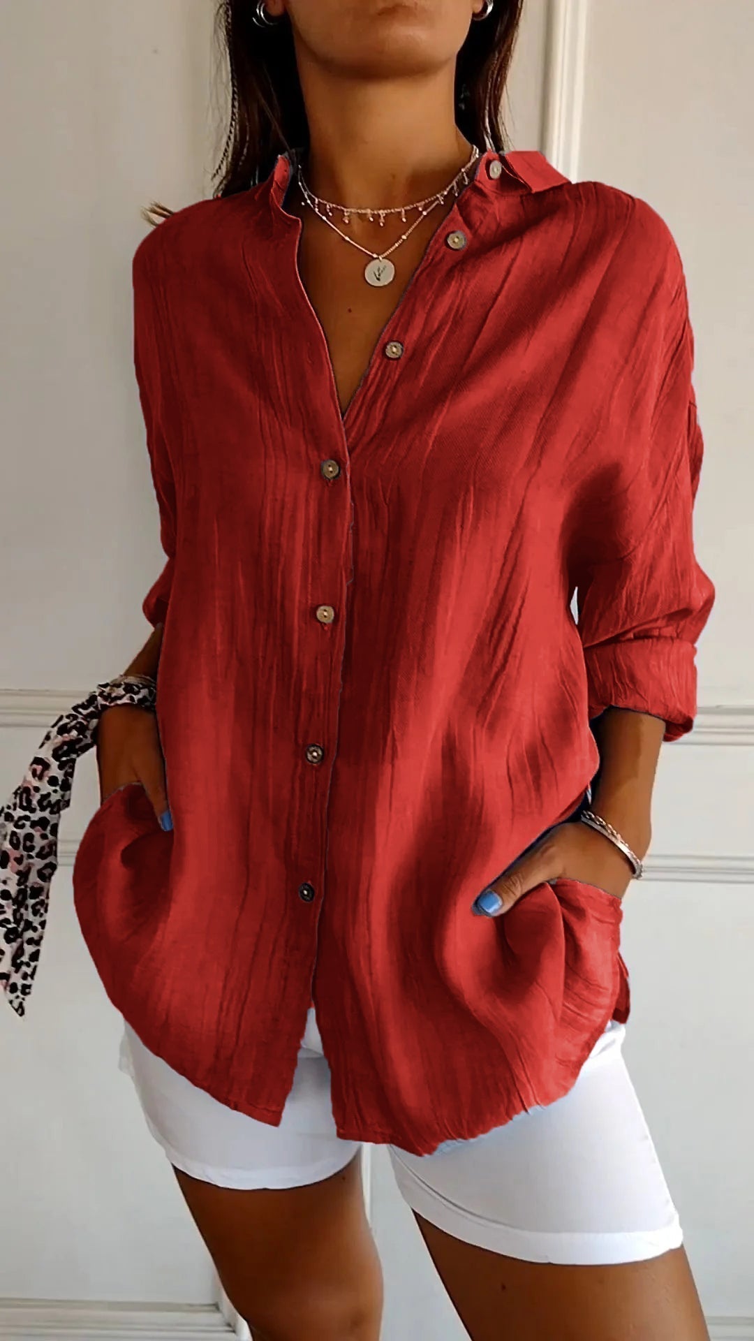 Women's Oversized Button Down Shirt