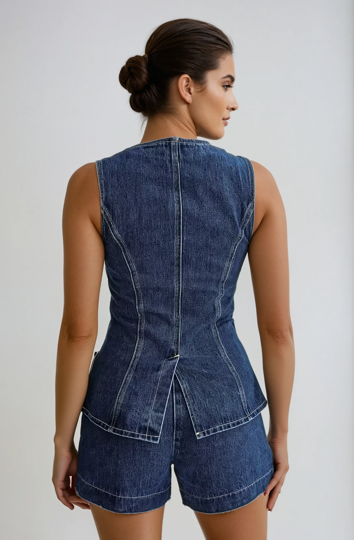 Women's Denim Two Piece Set | Chic Co-Ord 5