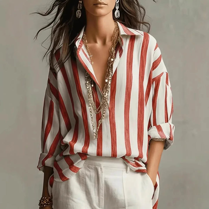 Women's Striped Button Down Shirt