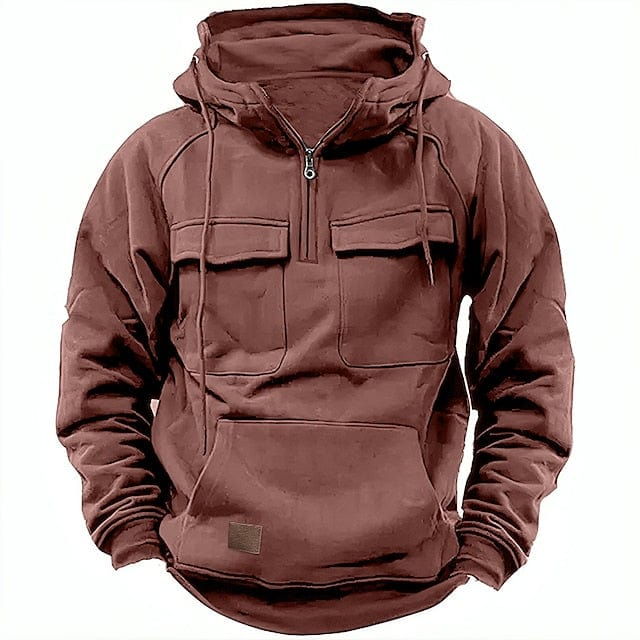 Classic Hooded Sweater with Clean Casual Design for Men