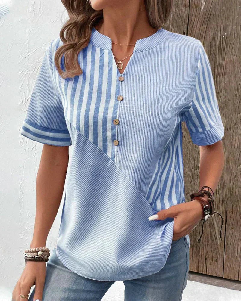 Women's Striped Soft Blouse