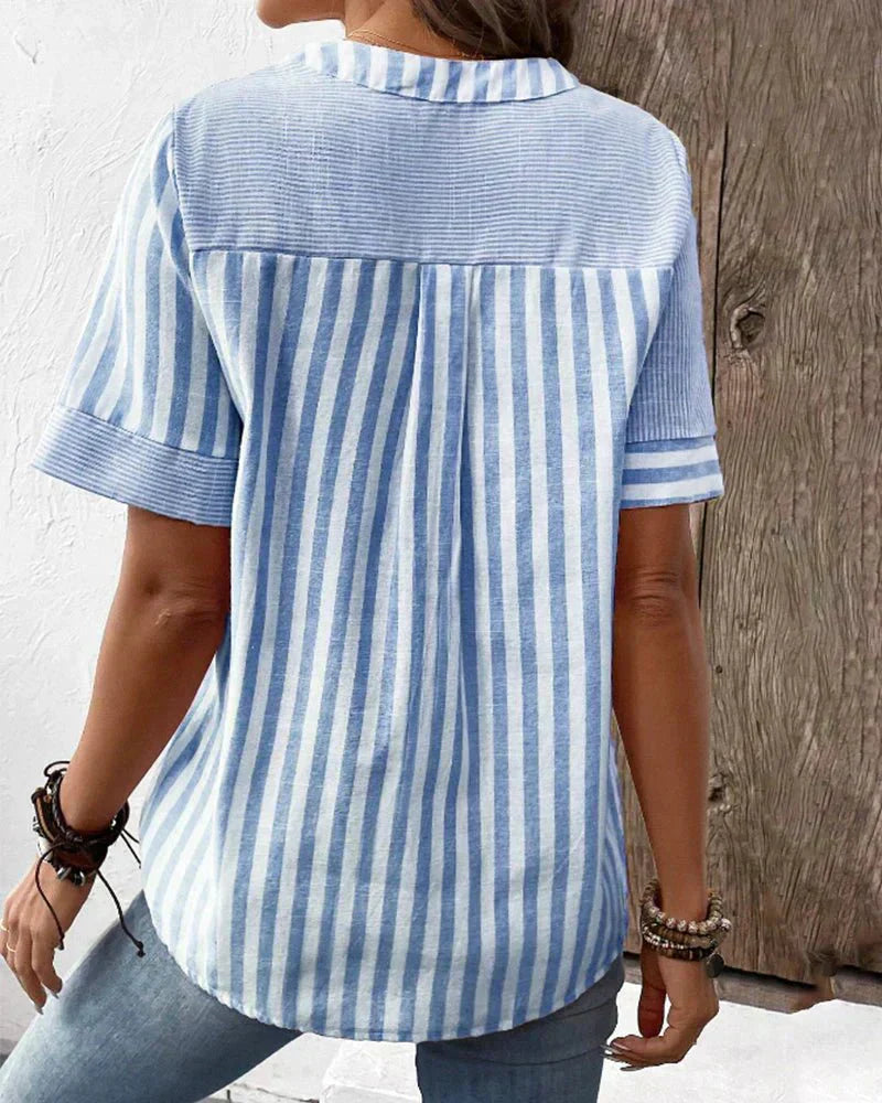 Women's Striped Soft Blouse