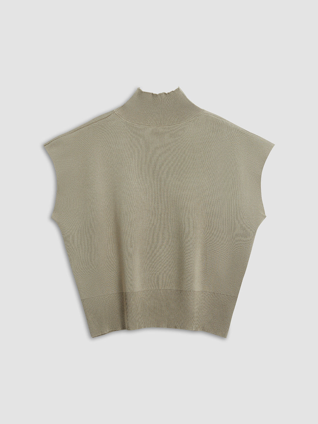 Women's Mock Neck Padded Shoulder Top