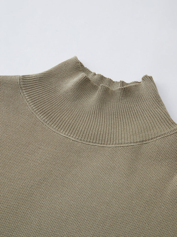Women's Mock Neck Padded Shoulder Top