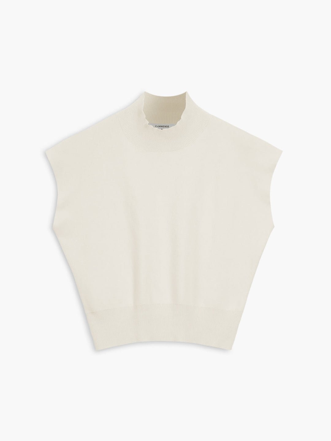 Women's Mock Neck Padded Shoulder Top
