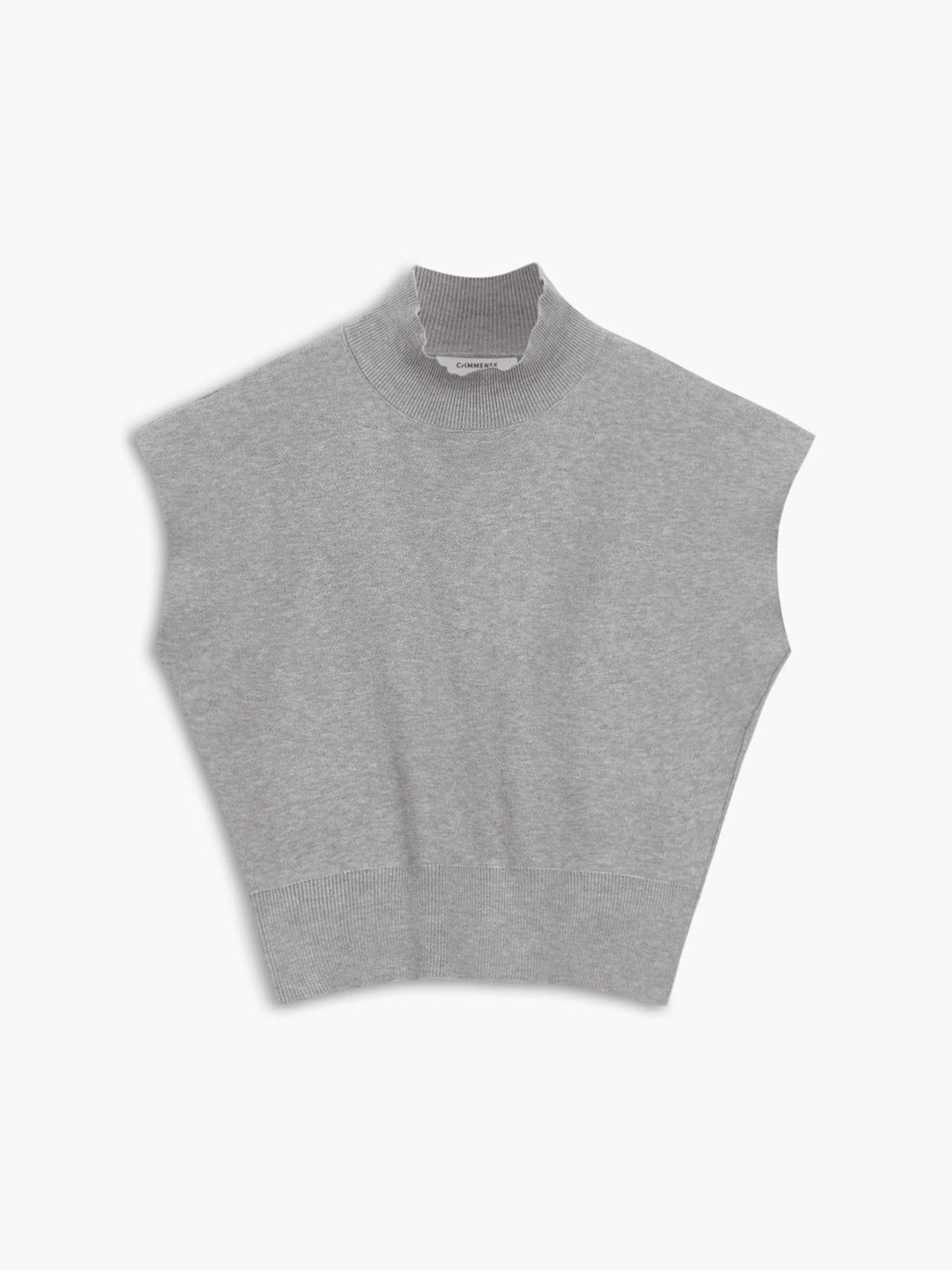 Women's Mock Neck Padded Shoulder Top