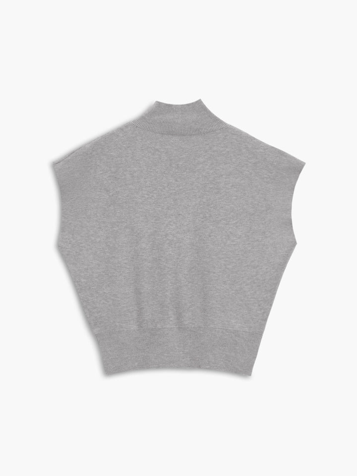 Women's Mock Neck Padded Shoulder Top
