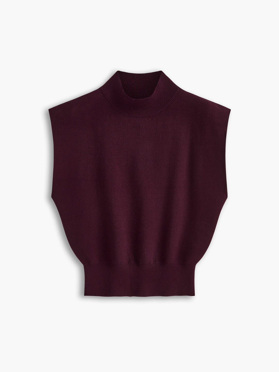 Women's Mock Neck Padded Shoulder Top