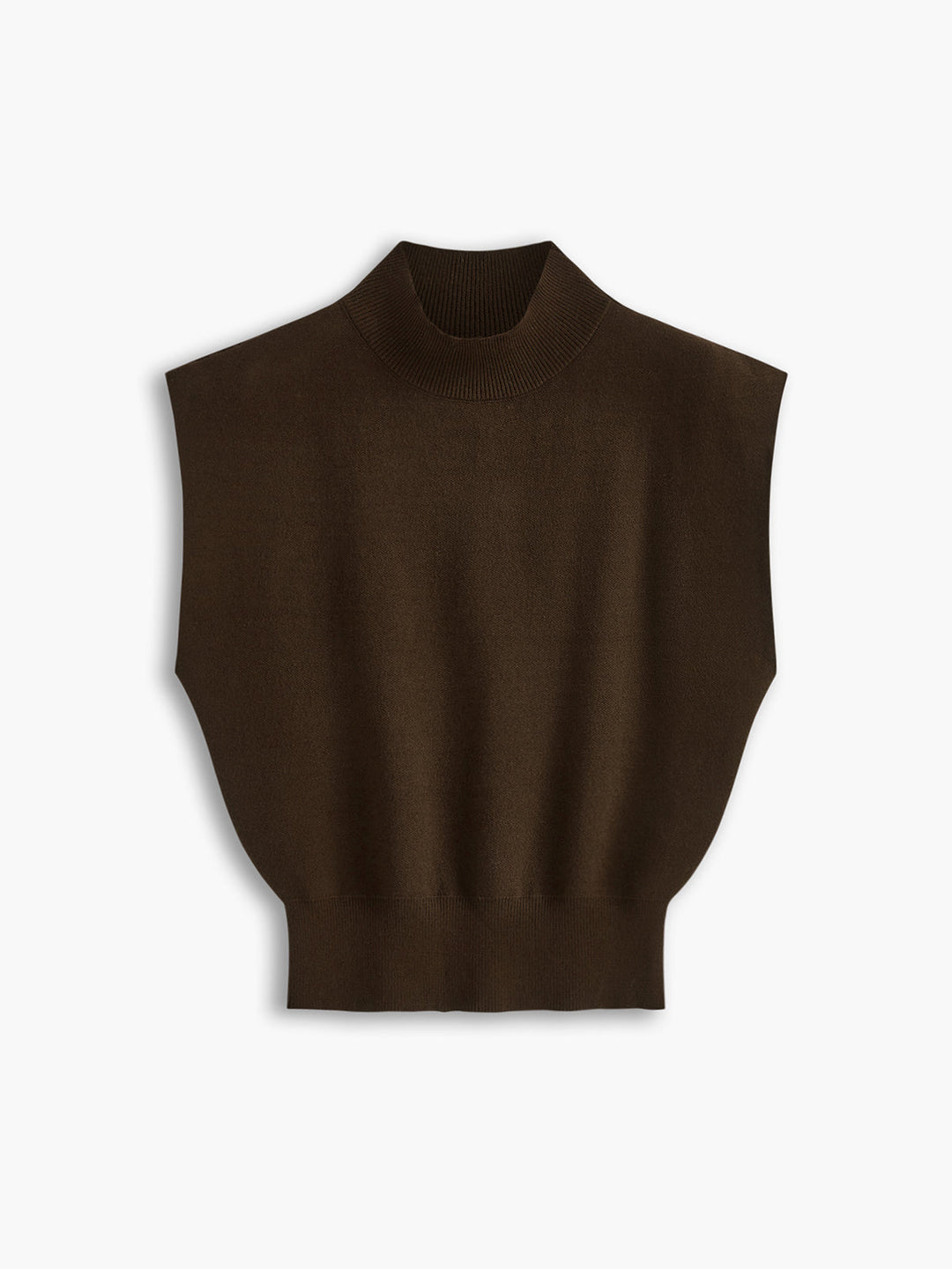 Women's Mock Neck Padded Shoulder Top