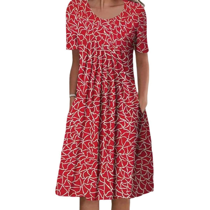 Floral Casual Dress with Pockets for Women