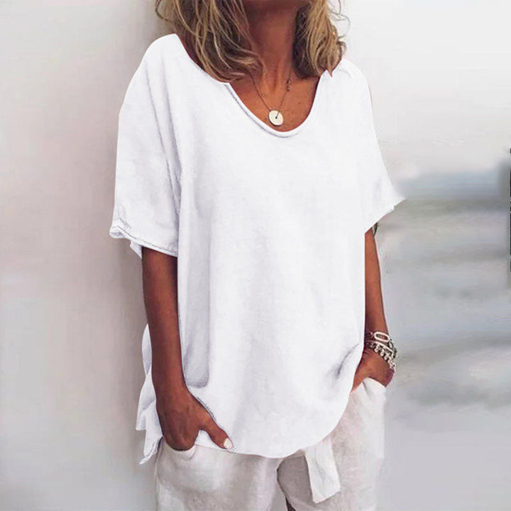 Classic blouse with a relaxed fit for women | Short -arm 3