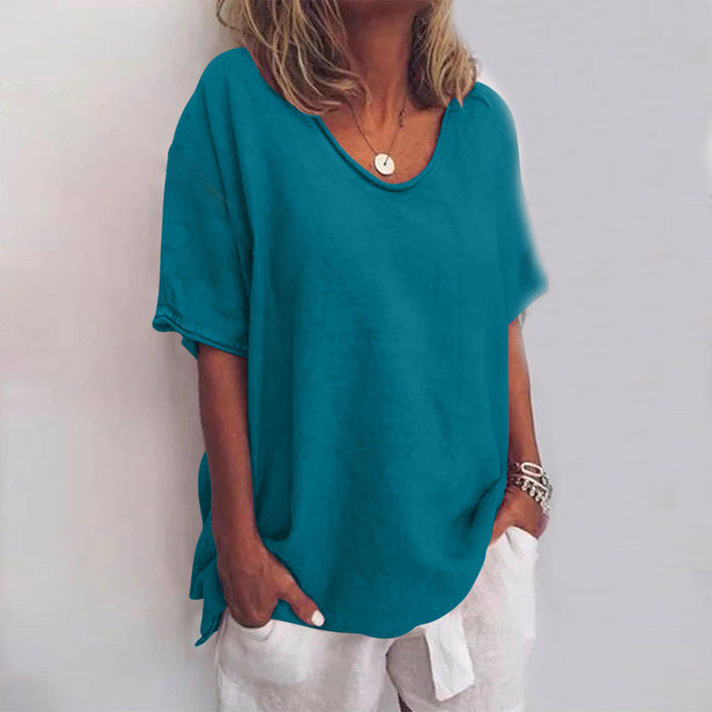 Classic blouse with a relaxed fit for women | Short -arm 5