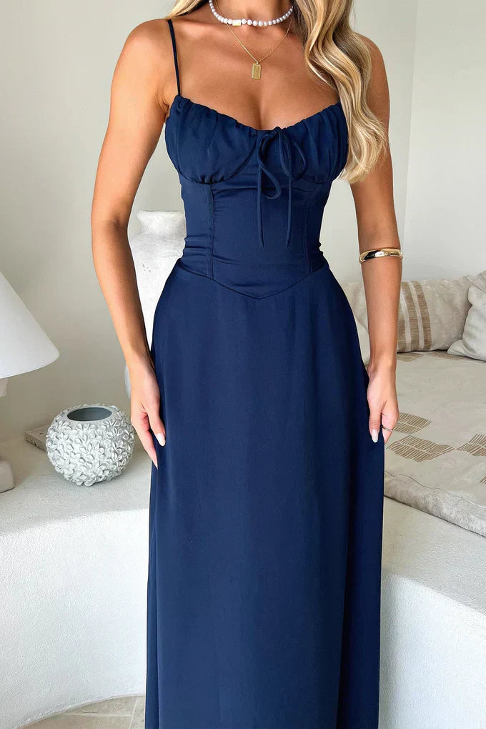 Women's Wrap Strap Wedding Maxi Dress
