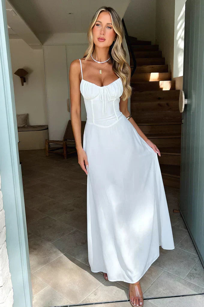 Women's Wrap Strap Wedding Maxi Dress