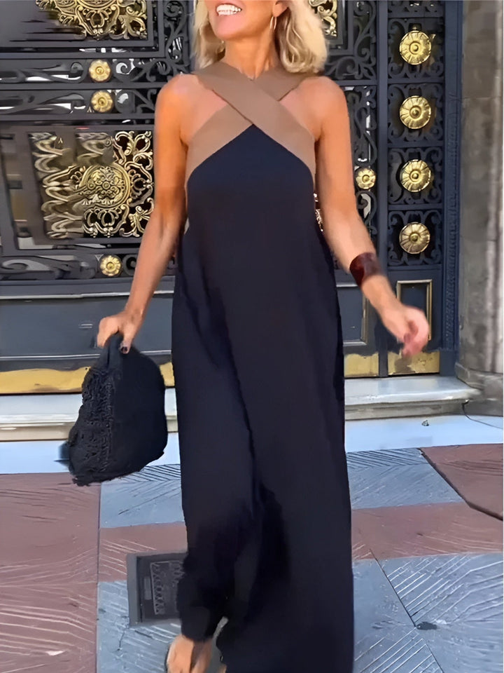 Breathable Comfortable Crossed Maxi Dress