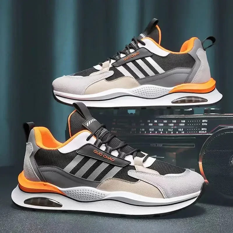 Lace Up Running Style Sneakers with Modern Look for Men