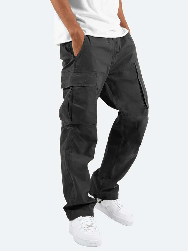 Relaxed Fit Cargo Pants with Side Pockets for Men