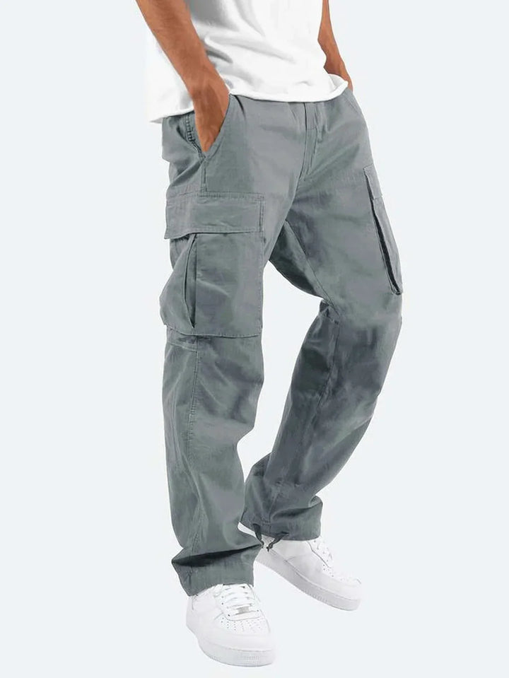 Relaxed Fit Cargo Pants with Side Pockets for Men
