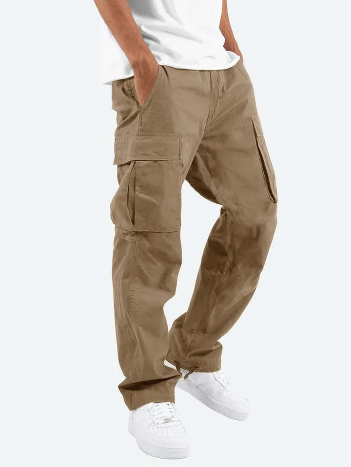 Relaxed Fit Cargo Pants with Side Pockets for Men