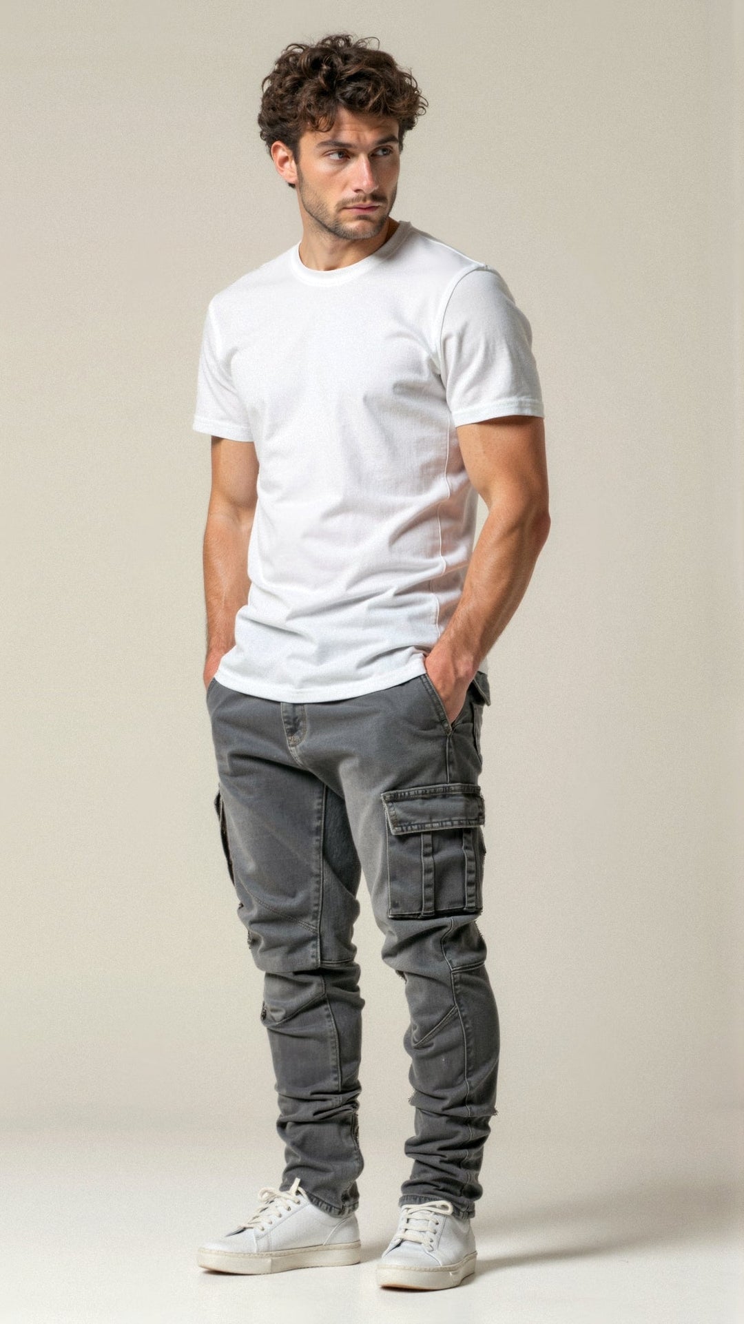 Casper stretchy cargo jeans 3