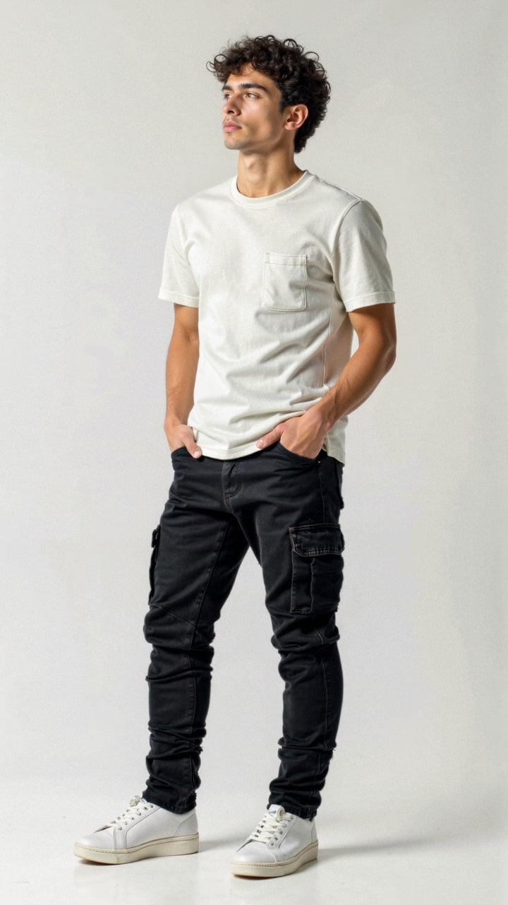 Casper stretchy cargo jeans 5